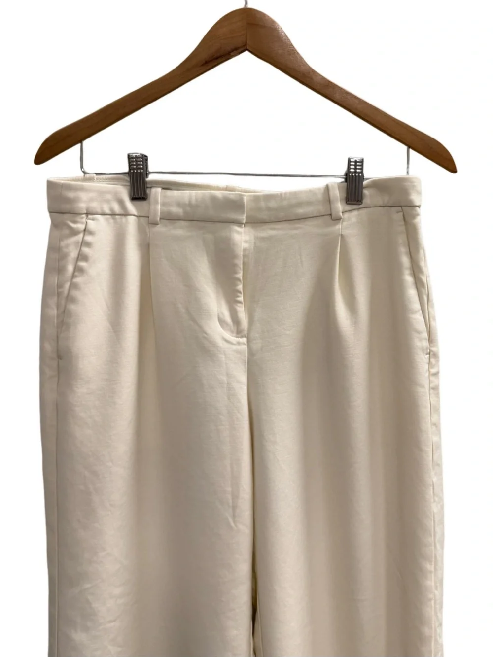 J.Crew Essential Wide Leg Pants Ivory Cream Size 8